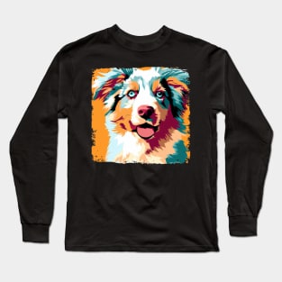 Miniature American Shepherd Pop Art - Dog Lover Gifts Long Sleeve T-Shirt